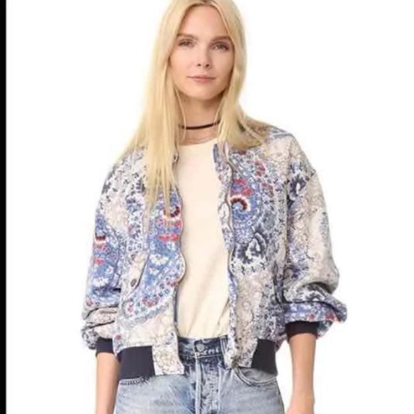 Free People Daytrip Printed Bomber Jacket - Picture 3 of 7